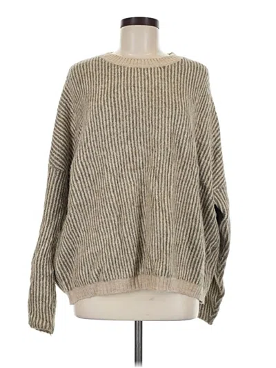 Pre-owned Grade & Gather Pullover Sweater In Tan