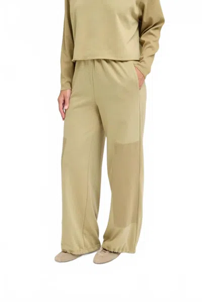 Grade & Gather Rib And Terry Sweatpants In Dry Sage In Multi