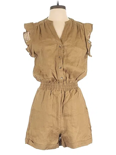 Pre-owned Grade & Gather Romper In Tan