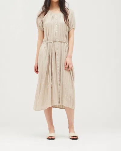 Grade & Gather Shore Thing Midi Dress In Parchment In Beige