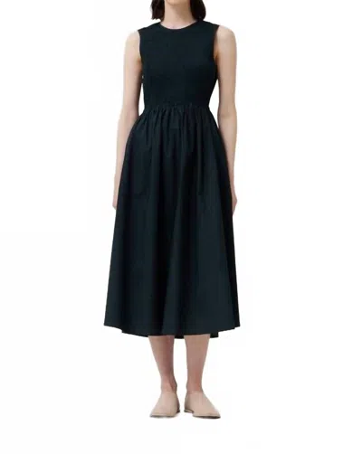 Grade & Gather Sleeveless Tie Back Dress In Black