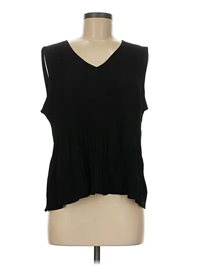 Pre-owned Grade & Gather Sleeveless Top Black V-neck Tops