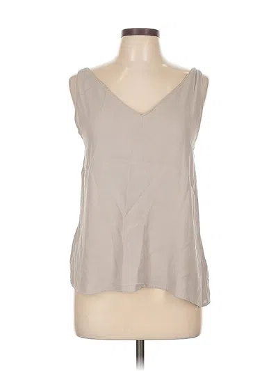 Pre-owned Grade & Gather Sleeveless Top Gray V Neck Tops