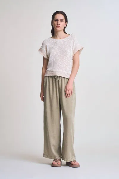 Grade & Gather Summer Breeze Pants In Green Moss In Neutral