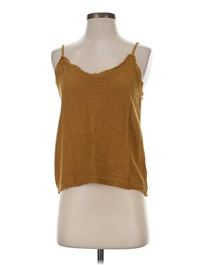 Pre-owned Grade & Gather Tank Top Gold Halter Neckline Tops
