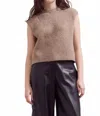 Grade & Gather Textured Knit Vest In Taupe In Neutral