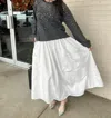 Grade & Gather Uptown Midi Skirt In Off White