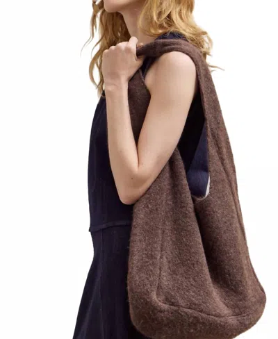 Grade & Gather Women's Medium Sized Knitted Shoulder Bag In Brown
