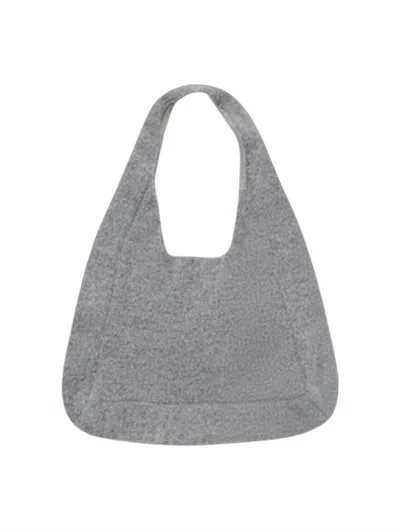 Grade & Gather Women's Medium Sized Knitted Shoulder Bag In Grey In Gray