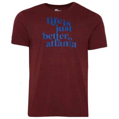 Grady Baby Co Mens  Life Is Better In Atlanta T-shirt In Red/purple
