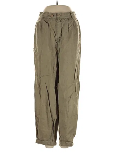 Pre-owned Grae Cove Linen Pants In Green