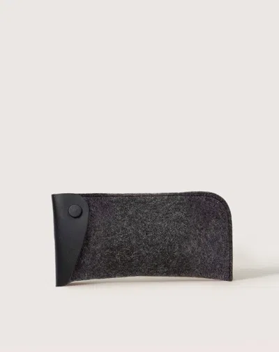 Graf & Lantz Anzen Merino Wool Eyeglass Sleeve In Charcoal