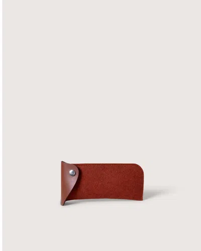 Graf & Lantz Anzen Merino Wool Eyeglass Sleeve In Mahogany