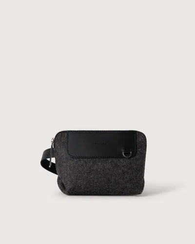 Graf & Lantz Bedford Merino Wool Belt Bag In Charcoal