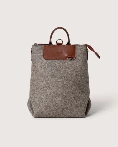 Graf & Lantz Bedford Merino Wool Midi Backpack In Ash Brown