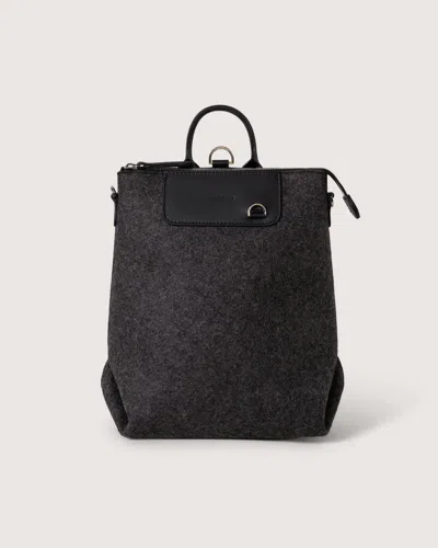 Graf & Lantz Bedford Merino Wool Midi Backpack In Charcoal