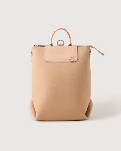 Graf & Lantz Bedford Merino Wool Midi Backpack In Latte