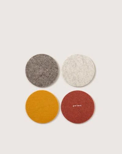 Graf & Lantz Bierfilzl Merino Wool Round Coaster Multi 4 Pack
