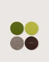 Graf & Lantz Bierfilzl Merino Wool Round Coaster Multi 4 Pack