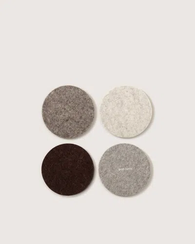 Graf & Lantz Bierfilzl Merino Wool Round Coaster Multi 4 Pack