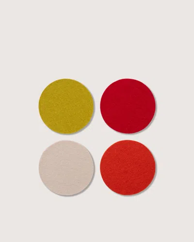 Graf & Lantz Bierfilzl Merino Wool Round Coaster Multi 4 Pack