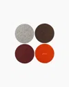Graf & Lantz Bierfilzl Merino Wool Round Coaster Multi 4 Pack — Final Sale