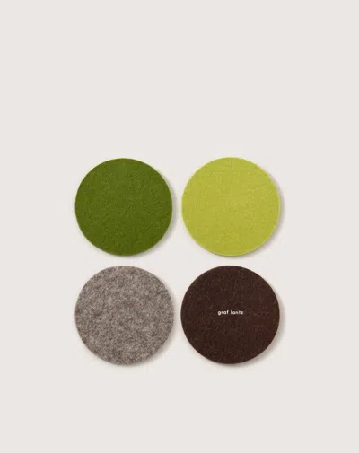 Graf & Lantz Bierfilzl Merino Wool Round Coaster Multi 4 Pack