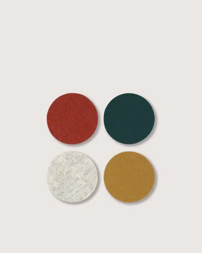Graf & Lantz Bierfilzl Merino Wool Round Coaster Multi 4 Pack