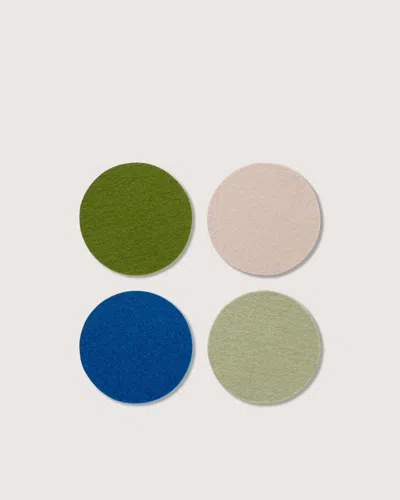 Graf & Lantz Bierfilzl Merino Wool Round Coaster Multi 4 Pack