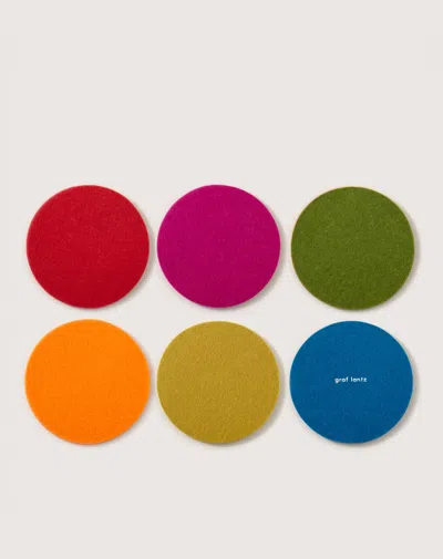Graf & Lantz Bierfilzl Merino Wool Round Coaster Multi 6 Pack