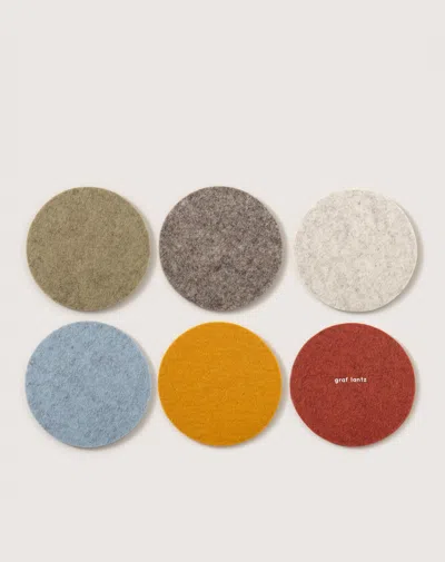Graf & Lantz Bierfilzl Merino Wool Round Coaster Multi 6 Pack