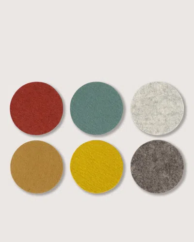 Graf & Lantz Bierfilzl Merino Wool Round Coaster Multi 6 Pack