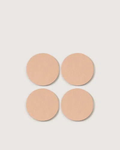 Graf & Lantz Bierfilzl Merino Wool Round Coaster Solid 4 Pack In Brown