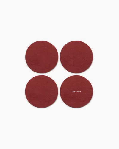 Graf & Lantz Bierfilzl Merino Wool Round Coaster Solid 4 Pack—final Sale