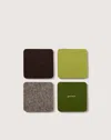 Graf & Lantz Bierfilzl Merino Wool Square Coaster Multi 4 Pack