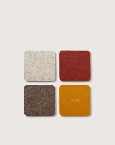 Graf & Lantz Bierfilzl Merino Wool Square Coaster Multi 4 Pack
