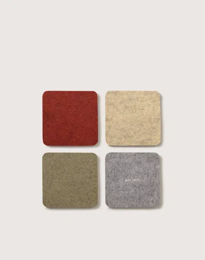 Graf & Lantz Bierfilzl Merino Wool Square Coaster Multi 4 Pack
