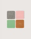 Graf & Lantz Bierfilzl Merino Wool Square Coaster Multi 4 Pack