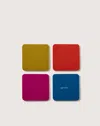 Graf & Lantz Bierfilzl Merino Wool Square Coaster Multi 4 Pack