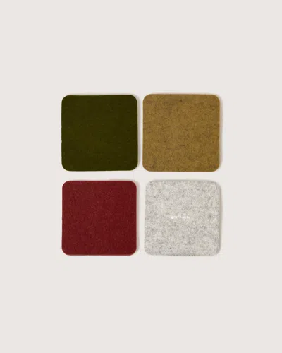 Graf & Lantz Bierfilzl Merino Wool Square Coaster Multi 4 Pack