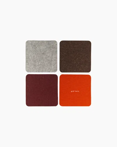 Graf & Lantz Bierfilzl Merino Wool Square Coaster Multi 4 Pack — Final Sale