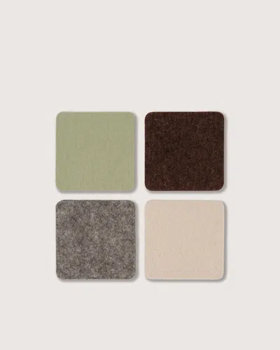 Graf & Lantz Bierfilzl Merino Wool Square Coaster Multi 4 Pack