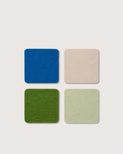 Graf & Lantz Bierfilzl Merino Wool Square Coaster Multi 4 Pack