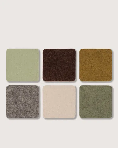 Graf & Lantz Bierfilzl Merino Wool Square Coaster Multi 6 Pack