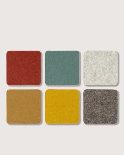 Graf & Lantz Bierfilzl Merino Wool Square Coaster Multi 6 Pack