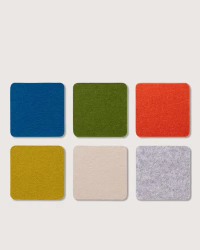 Graf & Lantz Bierfilzl Merino Wool Square Coaster Multi 6 Pack
