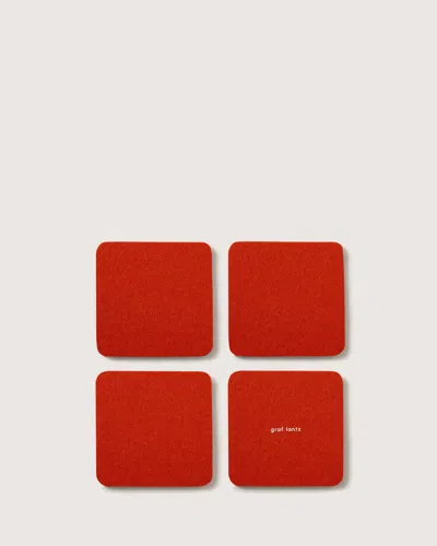 Graf & Lantz Bierfilzl Merino Wool Square Coaster Solid 4 Pack