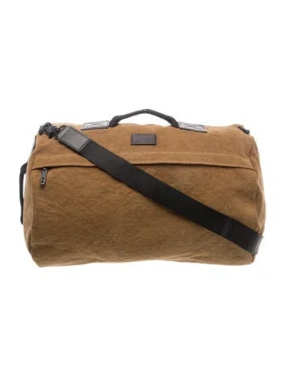 Pre-owned Graf & Lantz Canvas Weekender Bag In Brown