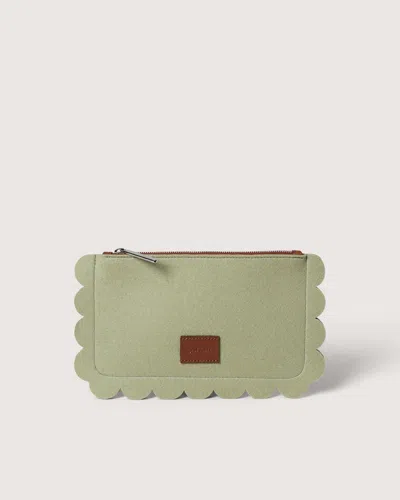 Graf & Lantz Deco Edge Merino Wool Pouch In Dew