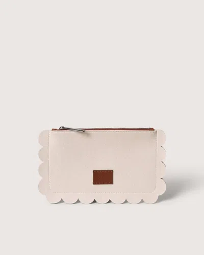 Graf & Lantz Deco Edge Merino Wool Pouch In Feather